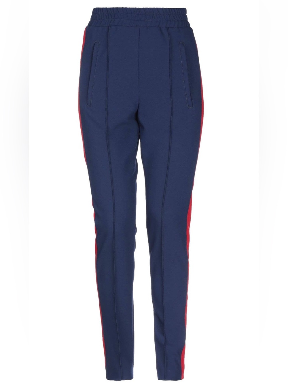 Dondup Navy Trousers with Red Side Stripe